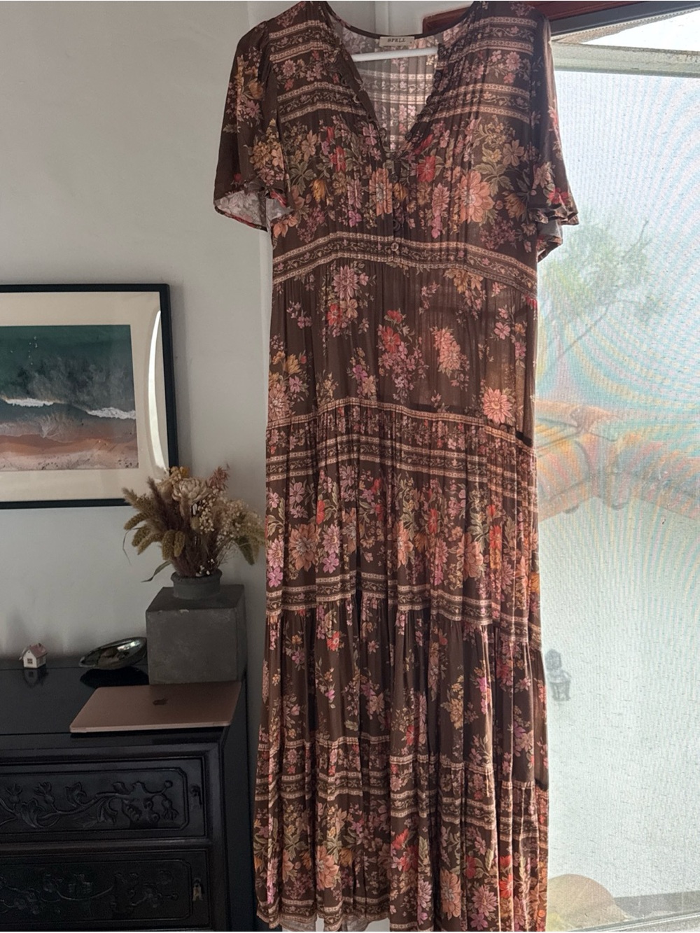 Spell & The Gypsy Brown Floral Maxi dress